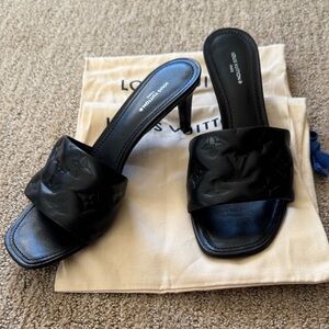 Louis Vuitton Revival Mule Kitten Heel Size 38.5